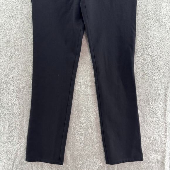 Quince Pants Womens S Black Ponte Stretch Pull On Mid Rise Straight Leg Casual - Picture 4 of 13